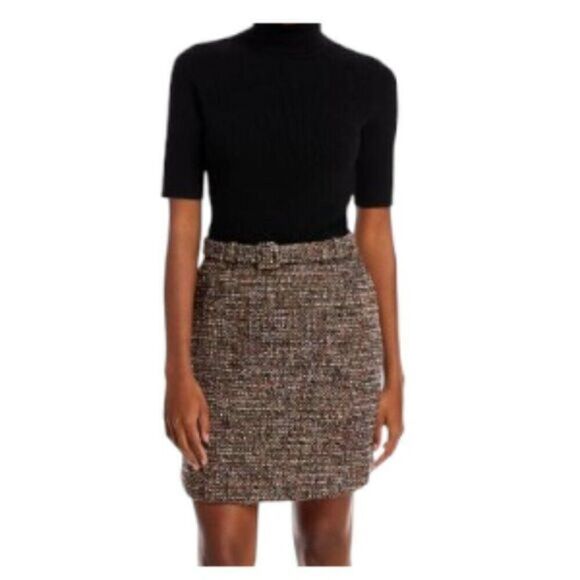 Theory Knit Combo Dress in Autumn Tweed Medium NWOT - Picture 1 of 2